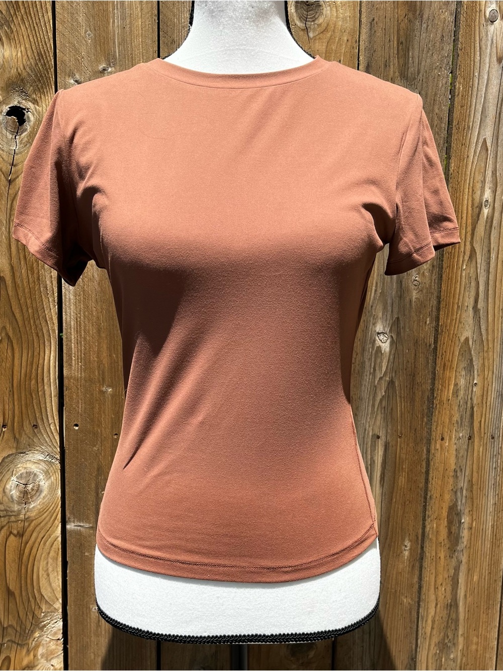 Automet Women's Short-Sleeve Crewneck Top in Rust Accepting Offers!